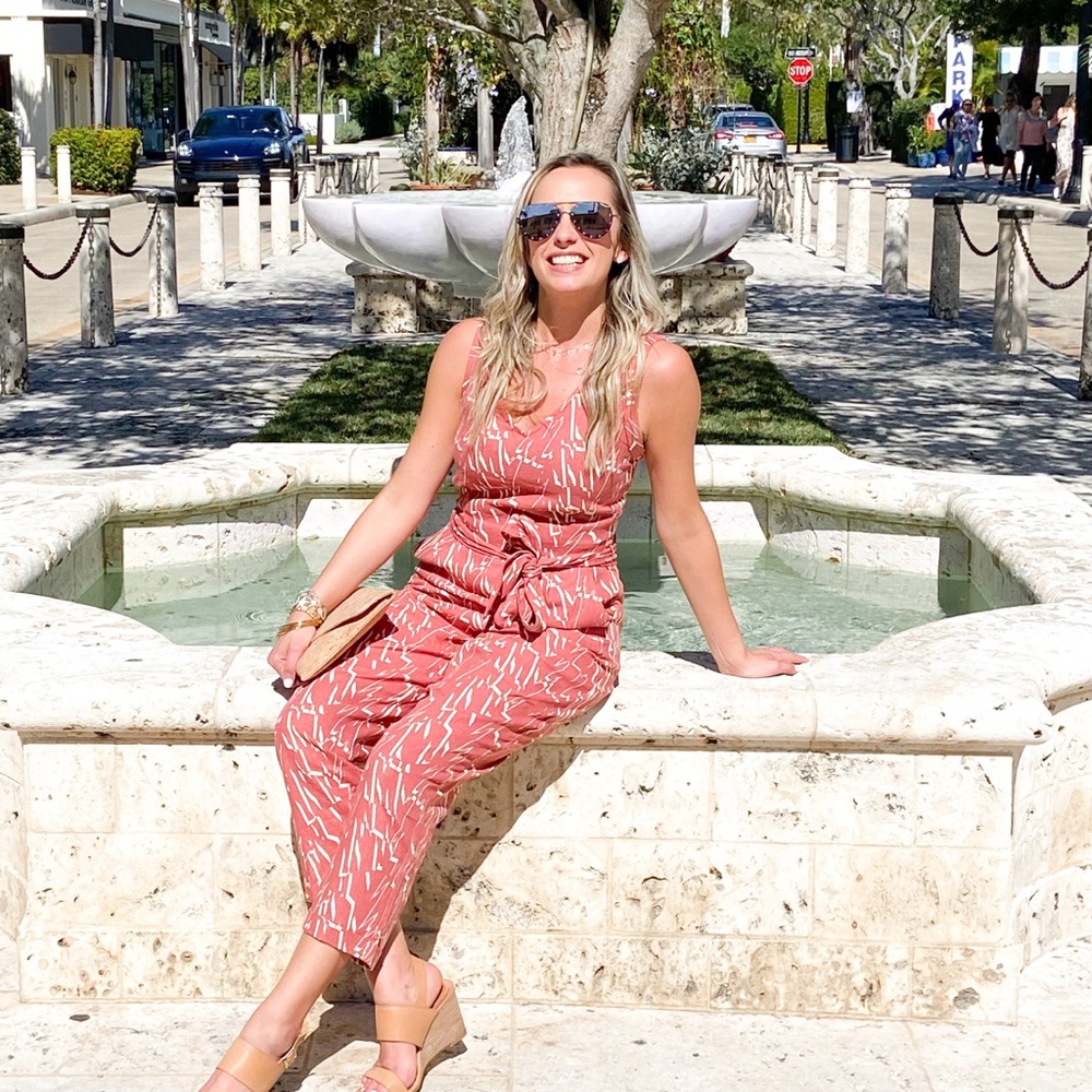 Lush Linen Printed Jumpsuit